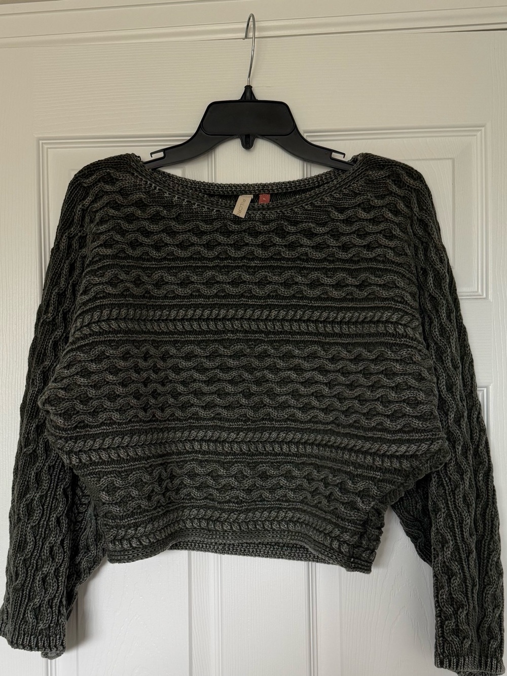 Pilcro Anthropologie Micro Fisherman Cable-Knit Sweater - Sz XL - Picture 6 of 8